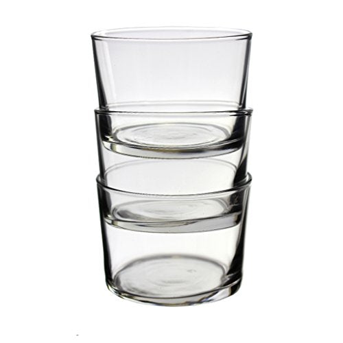 KMwares 3PCs Set Small Mini Clear Glass Premium Quality