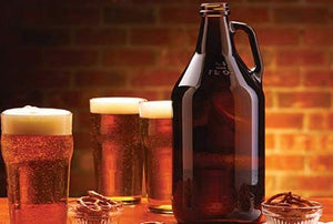 Amber Glass 64oz (3.2 Pints) Takeaway Beer Growler