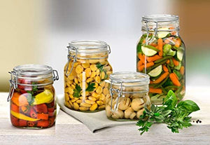 1L Airtight Glass, Food Storage Jar