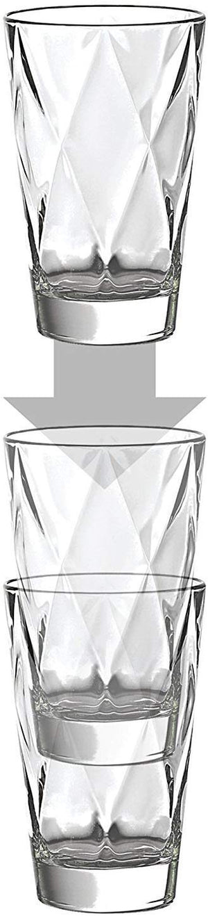 Concerto Highball/Mixer Glasses with Harlequin Design (41cl) (Set of 12)