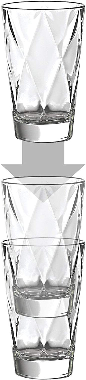 Concerto Highball/Mixer Glasses with Harlequin Design (41cl) (Set of 4)