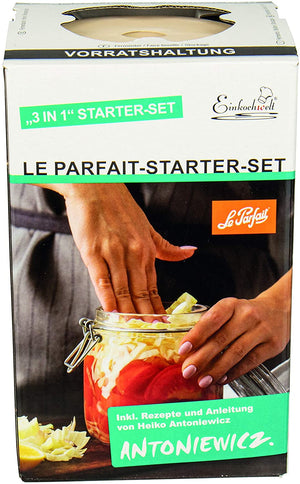 Le Parfait '3 in 1' Starter Kit - Fermentation/Preservation/Storage Jar (1000ml)