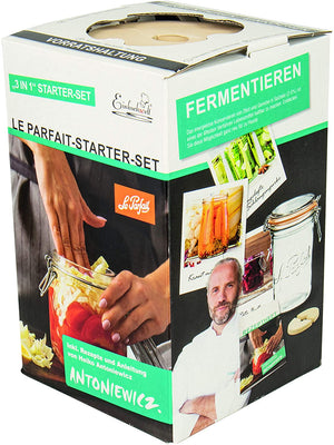 Le Parfait '3 in 1' Starter Kit - Fermentation/Preservation/Storage Jar (1000ml)