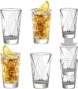 Concerto Highball/Mixer Glasses with Harlequin Design (41cl) (Set of 4)